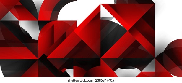 Captivating vector illustration - geometric, minimalist, abstract background adorned with circles and triangles for wallpaper, banner, background, landing page, wall art, invitation, prints, posters