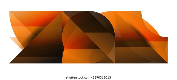 Ilustración vectorial cautivadora - fondo geométrico, minimalista, abstracto adornado con círculos y triángulos para papel tapiz, banner, fondo, página de aterrizaje, arte mural, invitación, impresiones, afiches
