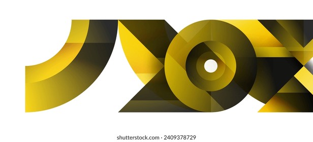 Captivating vector illustration - geometric, minimalist, abstract background adorned with circles and triangles for wallpaper, banner, background, landing page, wall art, invitation, prints, posters