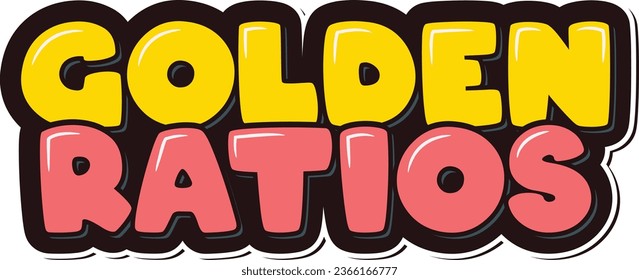 A captivating vector lettering design that celebrates the beauty of golden ratios inspired by Fibonacci.