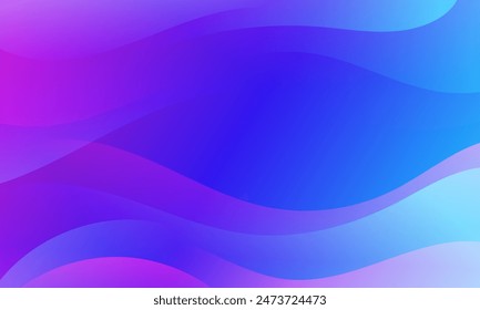 Captivating violet to blue gradient wave pattern, crafting an impactful, contemporary foundation for digital media and marketing collateral