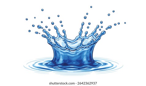 Captivating Water Drop Crown An Aqueous Symphony Of Liquid Art And Refreshment Purity