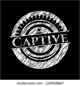 Captive chalkboard emblem