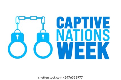 captive nations week background template. Holiday concept. Use a background, banner, placard, card, and poster design template with text inscription and standard color. vector illustration.