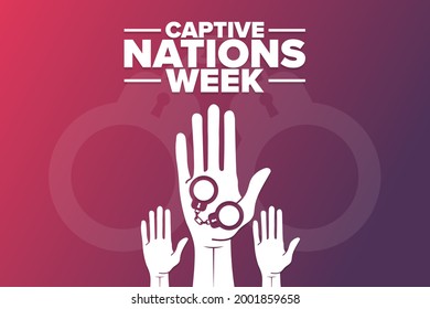 Captive Nations Week. Holiday concept. Template for background, banner, card, poster with text inscription. Vector EPS10 illustration