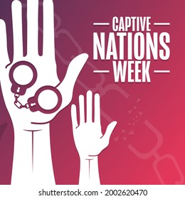 Captive Nations Week. Holiday concept. Template for background, banner, card, poster with text inscription. Vector EPS10 illustration
