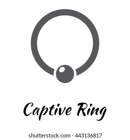 Captive ring Icon body piercing jewelry for your website design , leaflets , advertising and signage