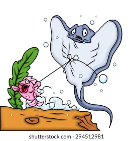 Captive Stingray Fishes Character