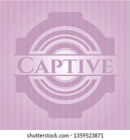 Captive vintage pink emblem