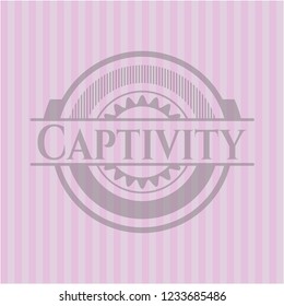 Captivity badge with pink background