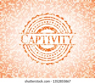 Captivity orange mosaic emblem