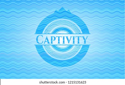 Captivity water wave badge.