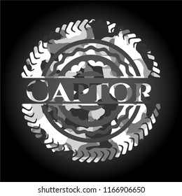Captor grey camouflage emblem