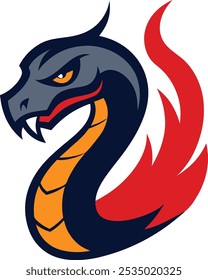 Capture attention with a fierce dragon mascot logo. This mythical creature design is perfect for esports, gaming, or fantasy-themed branding.