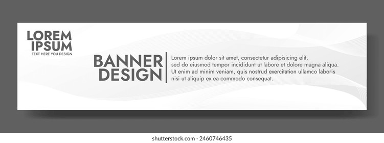 Capture attention with the modern and dynamic white abstract gradient wave banner template. Ideal for eye catching headers, promotional banners, and graphic elements