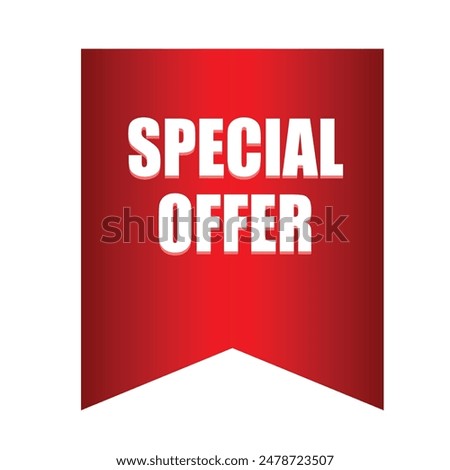 Capture attention with this 'Special Offer' Red vector. Ideal for e-commerce, social media, and in-store signage, this scalable vector ensures clarity and impact in any size.