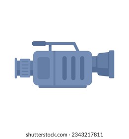 Capture camera icon flat vector. Video camcorder. Digital film isolated