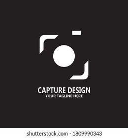 Capture camera photography icon logo design vector template