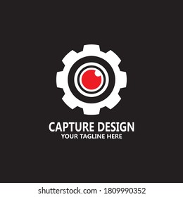 Capture camera photography icon logo design vector template