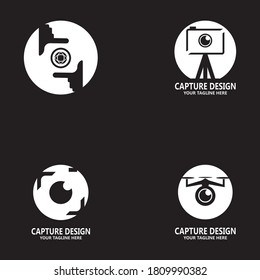 Capture camera photography icon logo design vector template