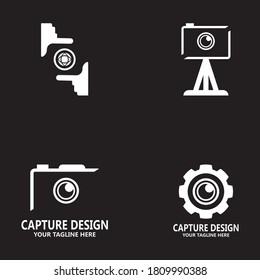 Capture camera photography icon logo design vector template