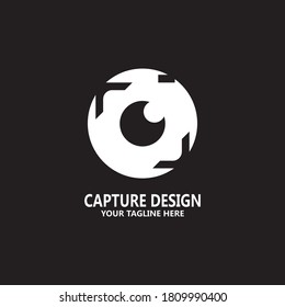 Capture camera photography icon logo design vector template