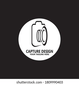 Capture camera photography icon logo design vector template