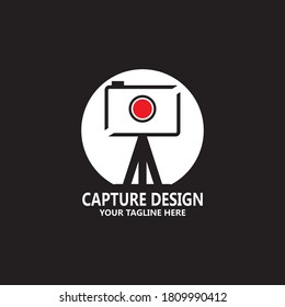 Capture camera photography icon logo design vector template