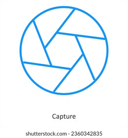 capture and click icon concept