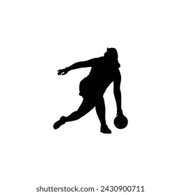 Capture the elegance and finesse of a girl as she glides down the bowling lane, her silhouette exuding poise and precision.