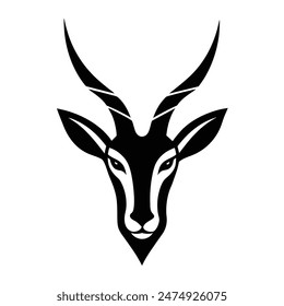 Capture the elegance and grace of the majestic gazelle with this stunning head vector art illustration. Perfect for logos, icons, and designs.