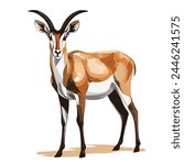 Capture the elegance of the savannah with our stunning impala gazelle vector art! Perfect for print and digital designs, this lifelike illustration adds a touch of natural beauty to any project