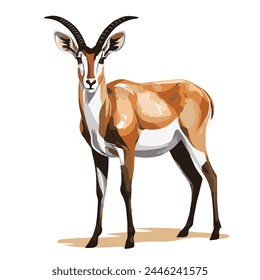 Capture the elegance of the savannah with our stunning impala gazelle vector art! Perfect for print and digital designs, this lifelike illustration adds a touch of natural beauty to any project