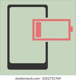 Capture the essence of fading energy with our 'Phone Low Battery' design. Perfect for modern concepts