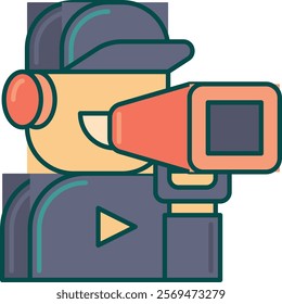 Capture the essence of leadership in film with this director icon, perfect for movie production, creative projects, and storytelling. Ideal for showcasing the art of direction and vision