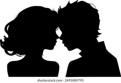 Capture the essence of romance with our 'Couple in Love' vector design. Ideal for wedding invitations, t-shirt prints, and crafts, this art beautifully symbolizes love and connection.
