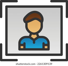 Capture Filled Gradient Vector Icon Design