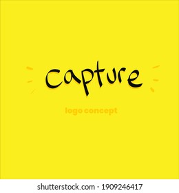 Capture handwritten word logo concept for company or brand