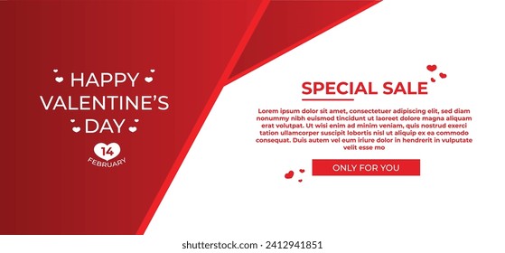 Capture hearts with our stunning Valentine's Day Sale Banner template! Elevate your promotions with this exquisite design. Shop now and spread the love! 💖 #ValentinesDay #Sale #GraphicDesign