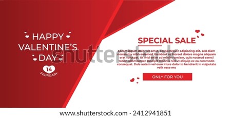 Capture hearts with our stunning Valentine's Day Sale Banner template! Elevate your promotions with this exquisite design. Shop now and spread the love! 💖 #ValentinesDay #Sale #GraphicDesign