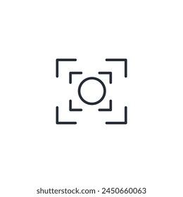 Icono de captura. Vector.Trazo editable.Símbolo de estilo lineal para utilizar Diseño web,logotipo.Ilustración de símbolo.
