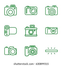 Capture icons set. set of 9 capture outline icons such as