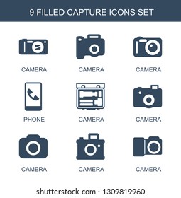 capture icons. Trendy 9 capture icons. Contain icons such as camera, phone. capture icon for web and mobile.