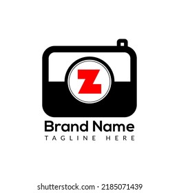 Capture Logo On Letter Z Template. Camera Icon On Z Letter, Initial Capture, Photography, Camera Sign Concept