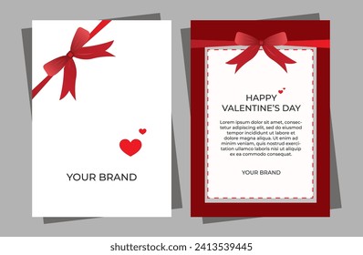 Capture love's essence with our exquisite Valentine's Day card template. Elevate emotions through stunning design and heartfelt details. Express your unique style in every creation. Perfect for spread