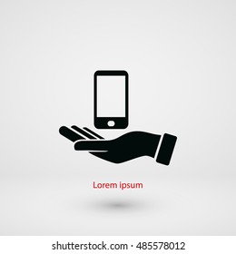 Capture Mobile icon, flat design best vector icon
