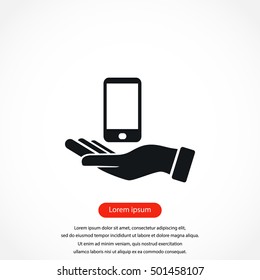 Capture Mobile icon, flat design best vector icon