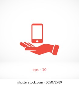 Capture Mobile icon, flat design best vector icon