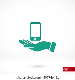 Capture Mobile icon, flat design best vector icon