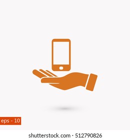 Capture Mobile icon, flat design best vector icon